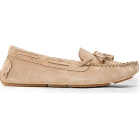 Resim Deery Kadın Süet Bej Püsküllü Loafer Ayakkabı - DL506ZBEJC01 