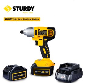 Resim Sturdy Profesyonel 36V 5AH Li-On Çift Akü Darbeli Somun Sökme 