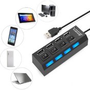 Resim 4 Port Usb 2.0 Hub Çoğaltıcı Çoklayıcı Swıtch Anahtarlı 