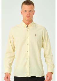 Resim G674 Dewberry Erkek Gömlek-sarı-2 Sarı-2 