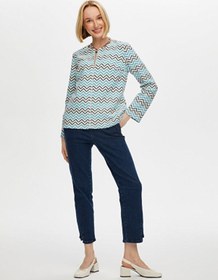 Resim Zigzag Desen Örme Ceket S25ckt024 Us25ckt02427 Indigo 