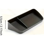 Resim Xuweiwei Kaymaz Kauçuk Pedli Kompakt Araç Konsol Organizeri Siyah Anahtar Bozukluk Tepsisi 