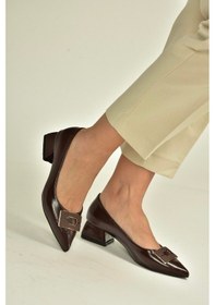 Resim Fox Shoes V820371160 Kahverengi Rustik Kalın Topuklu Kadın Ayakkabı Kahverengi 