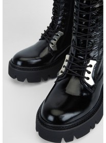 Resim Valmenti Kadın Sıyah Krsk Rgn Hakiki Deri Casual Bot 926 2208-1 Bn Bot Sk23/24 Siyah 