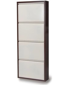 Resim Kaser Metal 4'Lü Kahve Krem Ayakkabılık Kahverengi - Krem 