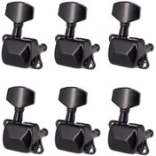 Resim Jeehugo Elektro Gitar Telleri - Yarı Kapalı Sistemi İle Hassas Akortlama, Siyah 6 Sağ, Kolay Kurulum, Geniş Uyum 