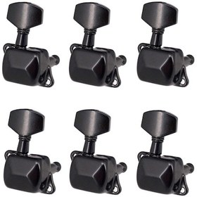 Resim Jeehugo Elektro Gitar Telleri - Yarı Kapalı Sistemi İle Hassas Akortlama, Siyah 6 Sağ, Kolay Kurulum, Geniş Uyum 