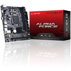 Resim SCOPE ARKTEK ALPHA FORCE, AK-H110M EG, 2xDDR4, D-SUB, HDMI, 7.Nesil, LGA1151 Soket, Anakart 