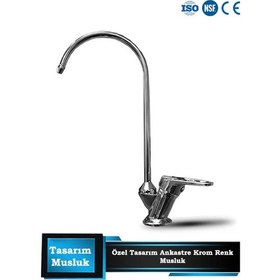 Resim Sumarkt Su Arıtma Cihazı Için Özel Tasarım Lüks Avrupa Ankastre Krom Musluk 
