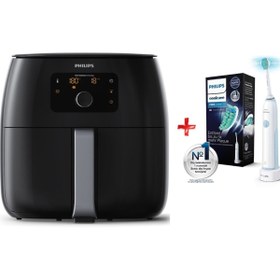 Resim Philips 2225w 7.3 L 1.4kg Xxl Airfryer Fritöz+sonic Şarjlı Diş Fırçası 