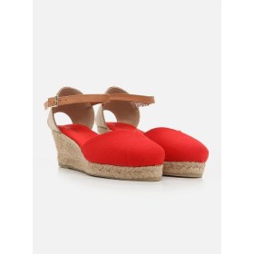 Resim Su Espadril Marsy Kırmızı Kadın Dolgu Topuklu Espadril 