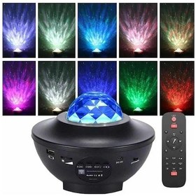 Resim Techmrt Dönen Işıklı Disko Topu Projektör Müzik Çalarlı Disco Speaker Çok Renkli 