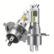 Resim 2 adet Ultra-Parlak 200W H4 LED Far Ampulleri, Yüksek/Düşük Işın, 6500K Beyaz, 20000LM, Kolay Kurulum, Parlamasız, Havacılık Alüminyum, Fanısız Tasarım, Arabalara Uygun - Tak & Çalıştır 
