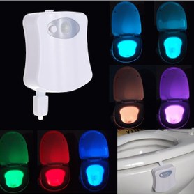Resim Tenfowee 8 Renkli Hareket Ve Işık Sensörlü Tuvalet Lambası - Otomatik Açık/kapat, Eviniz İçin Modern Led Işık Kaynağı Gösterildiği Gibi 