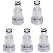 Resim Moveevo Temizleyici Makinesi Su Girişi Filtresi, 6'lı Dahili Ipliği, Şeffaf Mühendislik Plastik, 5 Adet Paket 