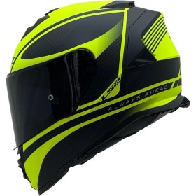 Resim Ls2 Storm 2 Dodger Neon Sarı Kapalı Motosiklet Kaskı Siyah Camlı 