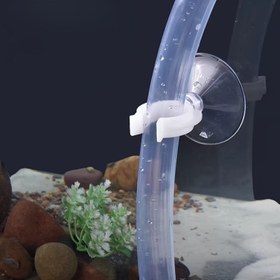 Resim 10 Adet Dayanıklı PC Vantuzlu Tüp Klipsleri - U Şekilli, Akvaryum Hortumları İçin Güvenli Tutuş, Beyaz Vantuzlarla Şeffaf, Balık Tankları İçin İdeal, Akvaryum Vantuzları 