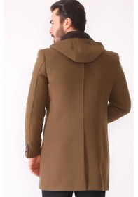 Resim Plt8395 Dewberry Battal Palto-Camel-Camel 