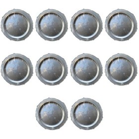 Resim Omeyva Davet Parti Sunum Doğum Günü Gümüş Renkli Sert Plastik Mika Tabak -22 Cm. -6 Adetlik 10 Paket Gümüş 