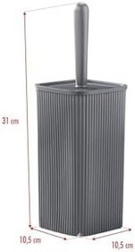 Resim WC Fırçası & Tuvalet Fırçası Füme 2 Parça 