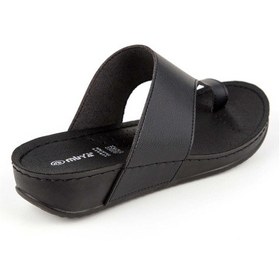 Resim Muya Ara Anatomik Parmak Arası Kadın Terlik Siyah Siyah 