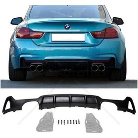 Resim Bmw F33 Arka Tampon Difüzörü 4 Çıkış M-performance 4 Serisi 