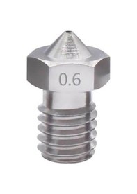 Resim Koodmax 3d Yazıcı Printer E3d V5-v6 Mk8 Extruder 1.75mm / 0.6mm Paslanmaz Çelik Nozzle M6 - 2 Adet 