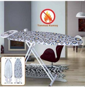 Resim Keçeli Lüks Ütü Masası Örtüsü Lastikli Asorti 