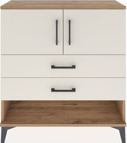 Resim Arges Şifonyer 2 Raflı 2 Çekmeceli 2 Kapaklı 88x30x96 Çam-aytaşı Çam 