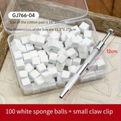 Resim Kutulu ve Dört Kollu Kalemli Mini Tofu Blok, Gradyan Sünger Tutkalı Özel Allık Lekesi Kazıyıcı Aleti ile 100 Adet 