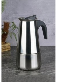 Resim Tohana Çelik Moka Cezve - Espresso Filte Kahve Cezvesi Takımı 4 Fincanlık 