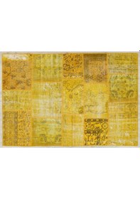 Resim Sarı Rengiyle Evinizi Süsleyen Patcwork Halı 120 X 180 Model : 5224 