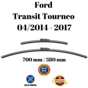 Resim Ford Transit Courier 2014 2015 2016 2017 Uyumlu Ön Cam Muz Tipi Silecek Süpürgesi Seti 700/380mm Silbak 
