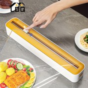Resim LDQ 1 Adet Ağır Hizmet Tipi Çift Fonksiyonlu Streç Film Kesici ve Mutfak Paketleme Makinesi - Dahili Kesici Kenar, Streç Film, Alüminyum Folyo, Pişirme Kağıdı, Mumlu Kağıt ile Uyumlu - Ev ve Ticari Mutfaklar için Kompakt ve Yer Tasarruflu Tasarım - Kolay Temizlenebilir Mutfak Aleti 