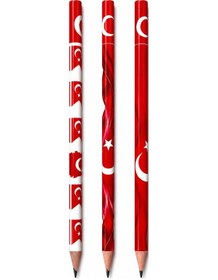 Resim Türkiye Desenli Kurşun Kalem 2b Fatih 3 Adet Çok Renkli 