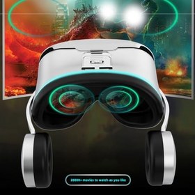 Resim Android Akıllı Telefonlar için iOS için Sanal Gerçeklik Kulaklığı 110 ° FOV 5.5-6.7 inç Ekran, Dahili Kulaklıklı ve Oyun Filmleri için Denetleyici ile 3D VR Gözlük (Beyaz) 