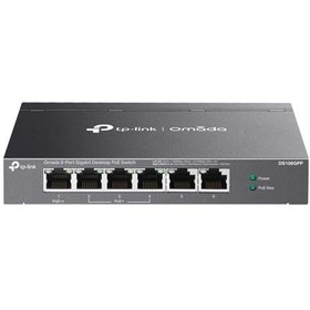 Resim Omada DS106GPP 4 Port Gigabit + 2 Port Gigabit Uplink 64W 250 Metre PoE Mesafe Metal Kasa Switch 