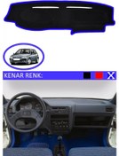 Resim Torpido Koruma Halısı Siyah Kenar Renk Mavi Peugeot 106 İle Uyumlu 