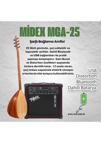 Resim Yonka B-141u-amp Amfili Uzun Sap Karaağaç Kaliteli Saz Bağlama Seti 