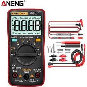 Resim ANENG AN8002 6000 Yüksek Hassasiyetli Dijital Kırmızı Multimetre 