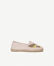 Resim Yargıcı Küçük Çiçek Desenli Nakış İşleme Espadril 26ykay4028x 006 Ekru 