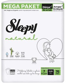 Resim Sleepy Natural Bebek Bezi Mega Fırsat Paketi 7 XXL 20-30 Kg 76 Adet - Standart / Standart 
