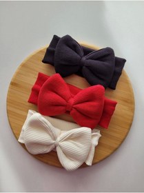 Resim SeherBebeButik Kız Çocuk & Bebek Kaşkorse Fiyonk Bandana 3'lü Set 
