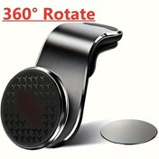 Resim 360° Dönebilen Ayarlanabilir L-Şekilli Manyetik Araba Telefon Tutucu ve Manyetik Havalandırma Araba Telefon Tutucu iPhone/Samsung/Xiaomi Telefonlar için Manyetik Havalandırma Araba Telefon Tutucu Destekli Çok Fonksiyonlu Araba Aksesuarları 
