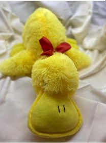 Resim Peluş Oyuncak 60 Cm Sevimli Yatan Ördek 