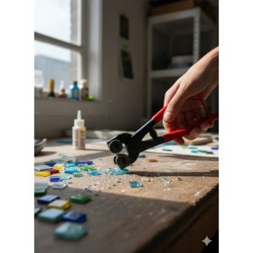 Resim Mozaik Kesme Pensesi, Çift Diskli Seramik ve Cam Kesme Aleti, Profesyonel Mozaik Kesici 