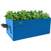 Resim Pazly 40x30x20cm Mavi Dikdörtgen Keçe Dikim Çantası, El Yapımı Kumaş Çanta 