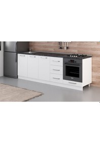 Resim Minar 240 Cm Mutfak Dolabı Beyaz 240-B4-Alt Modül Beyaz 