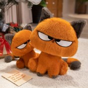 Resim 23cm/9.84in Sevimli Serin Kedi Peluş Oyuncak, Kabarık Turuncu Kedi Hayvan Oyuncak, Kawaii Büyük Göz Kedi Dolma Hayvan Peluş Oyuncak, Yüksek Kaliteli Kedi Oyuncak Bebek, Sevimli Doğum Günü Hediyesi, İdeal Cadılar Bayramı, Noel ve Paskalya Hediyesi 