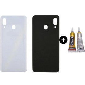 Resim Teknik Evim Samsung A30 SM-A305F Uyumlu Arka Pil Kapağı Beyaz + B7000 